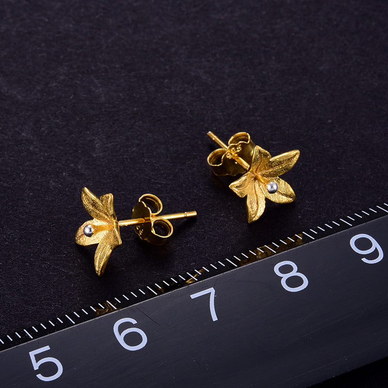 Minimalist Lily Studs