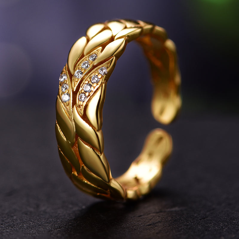 Studded Nettle Ring - Gold