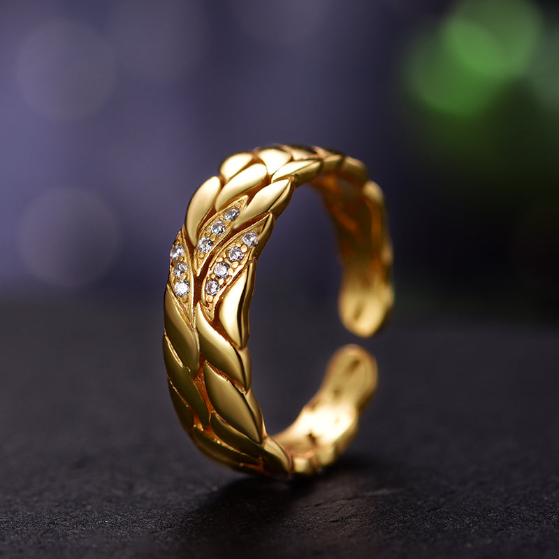 Studded Nettle Ring - Gold