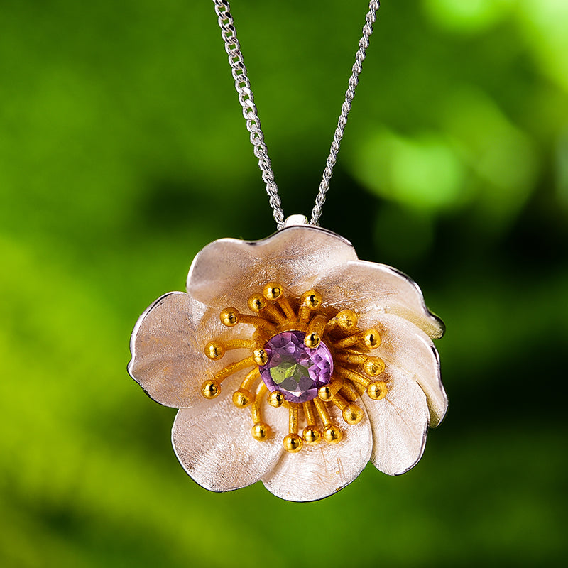 Anemone Flower Necklace | Women's Flower Necklace | Parure by Asma