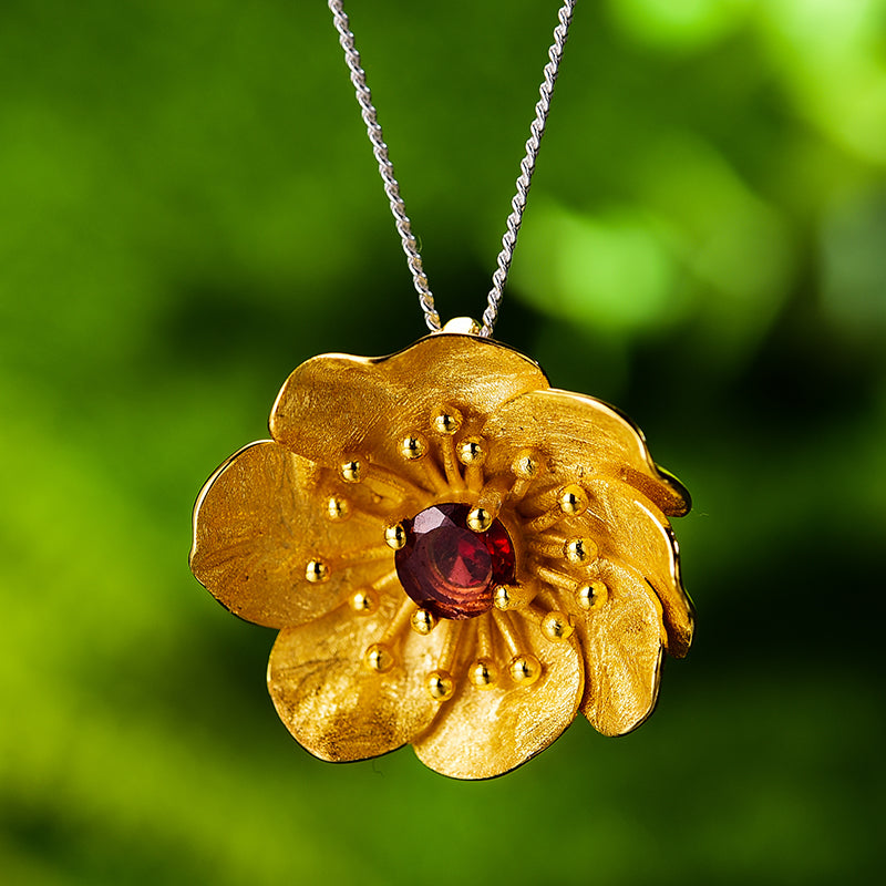 Anemone Flower Necklace | Women's Flower Necklace | Parure by Asma