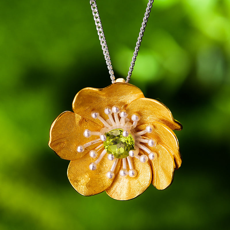 Anemone Flower Necklace | Women's Flower Necklace | Parure by Asma