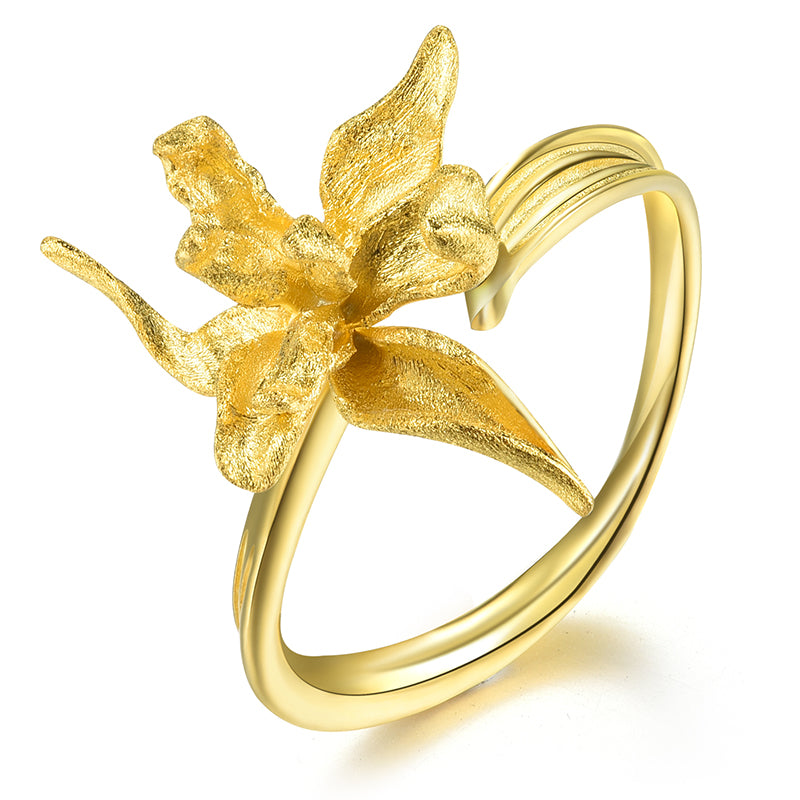 Iris Flower Ring - Gold