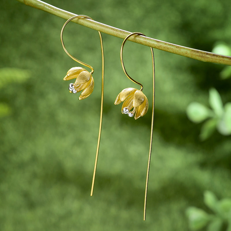 Women's Dangle Earrings | Jasmine Flower Earrings | Parure by Asma