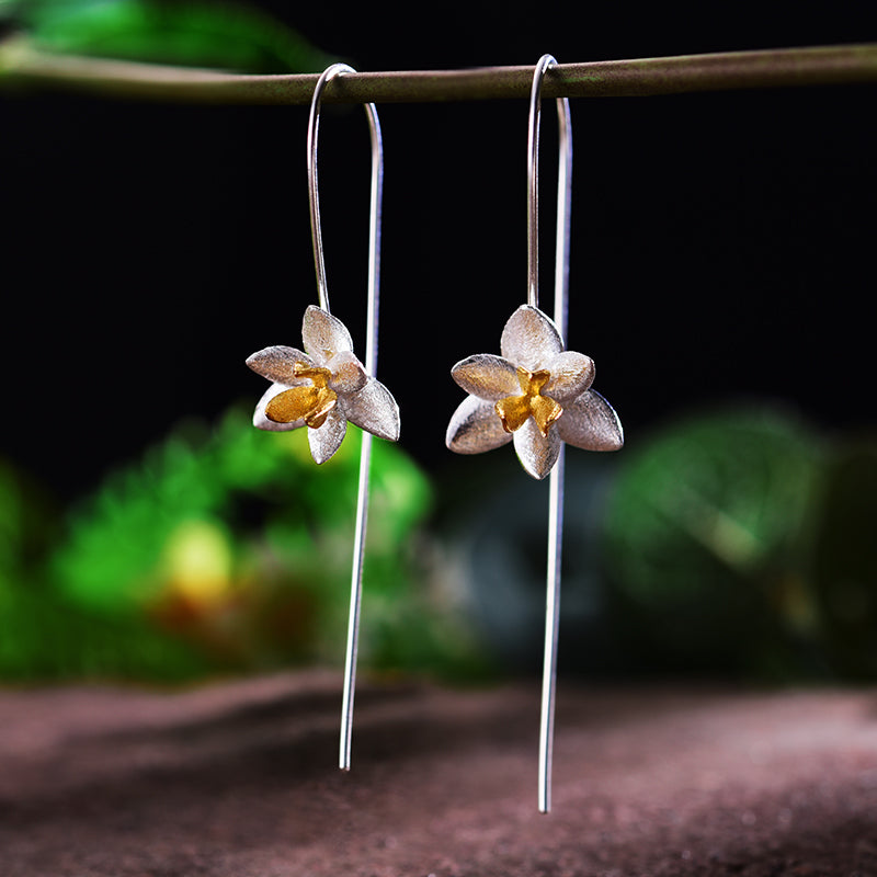 Flower Dangle Earrings | Lotus Dangle Earrings | Parure by Asma