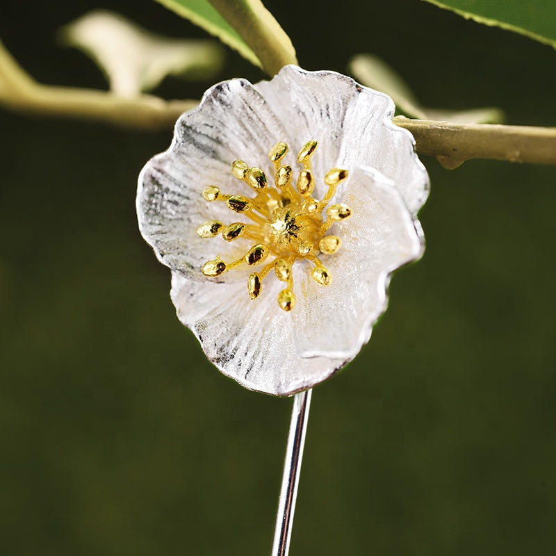 Women's Flower Brooch | Poppies Flower Brooch | Parure by Asma