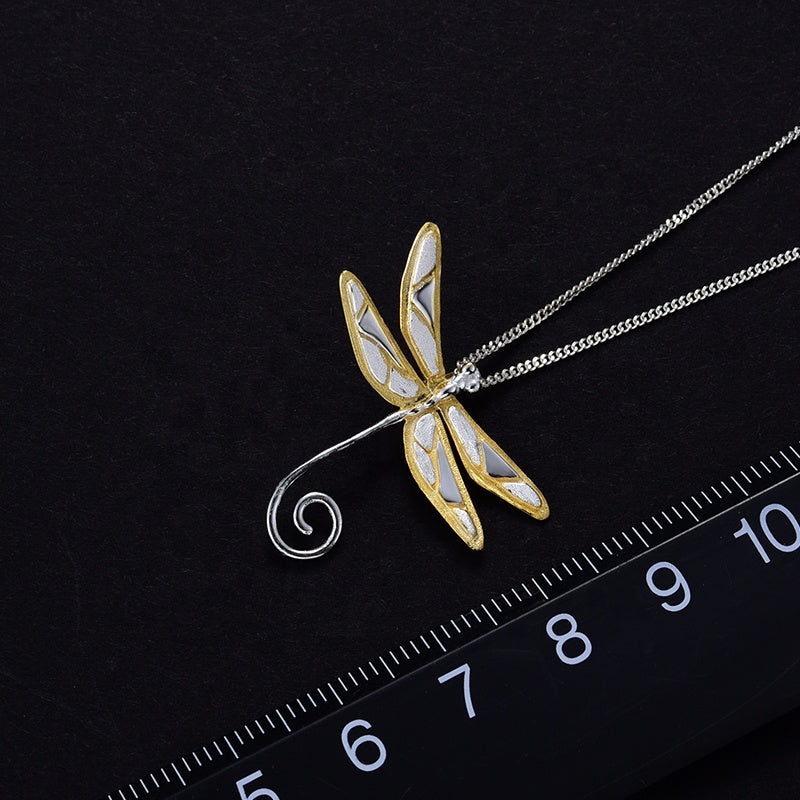 Silver Dragonfly Necklace | Women Dragonfly Necklace | Parure by Asma