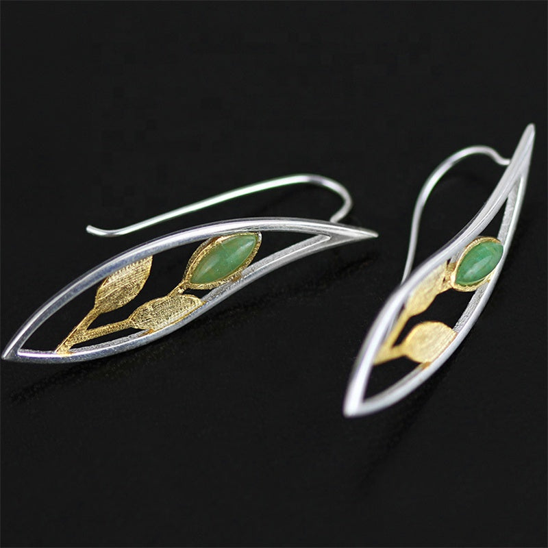 Women's Leaf Earrings | Air Leaf Earrings | Parure by Asma