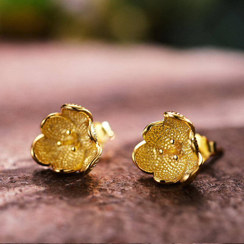 Begonia Flower Studs | Cute Flower Studs | Parure by Asma