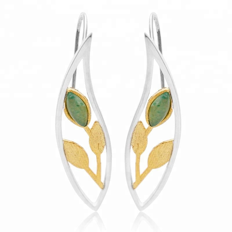 Women's Leaf Earrings | Air Leaf Earrings | Parure by Asma