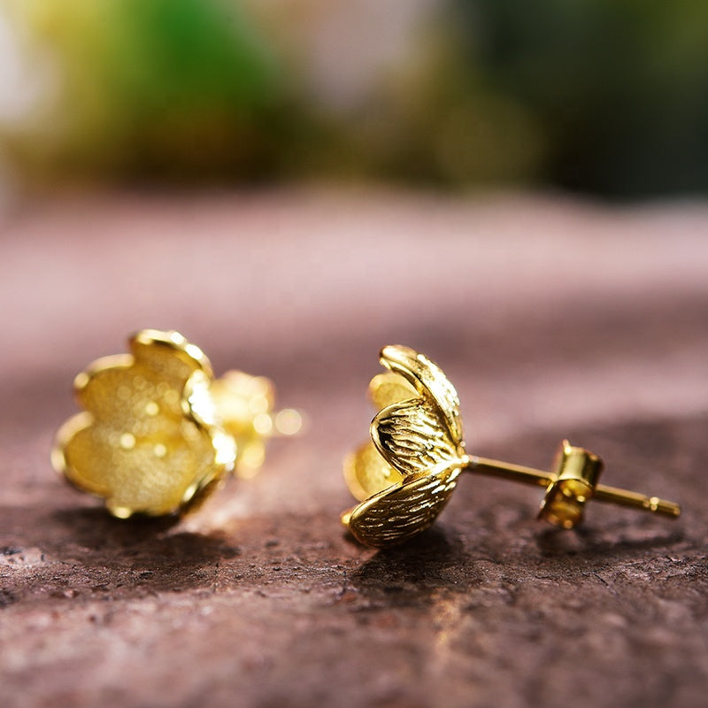 Begonia Flower Studs | Cute Flower Studs | Parure by Asma