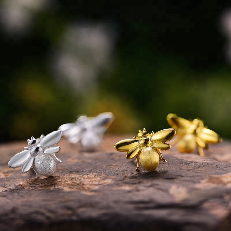 Baby Bee Stud Earrings | Adorable Bee Studs | Parure by Asma