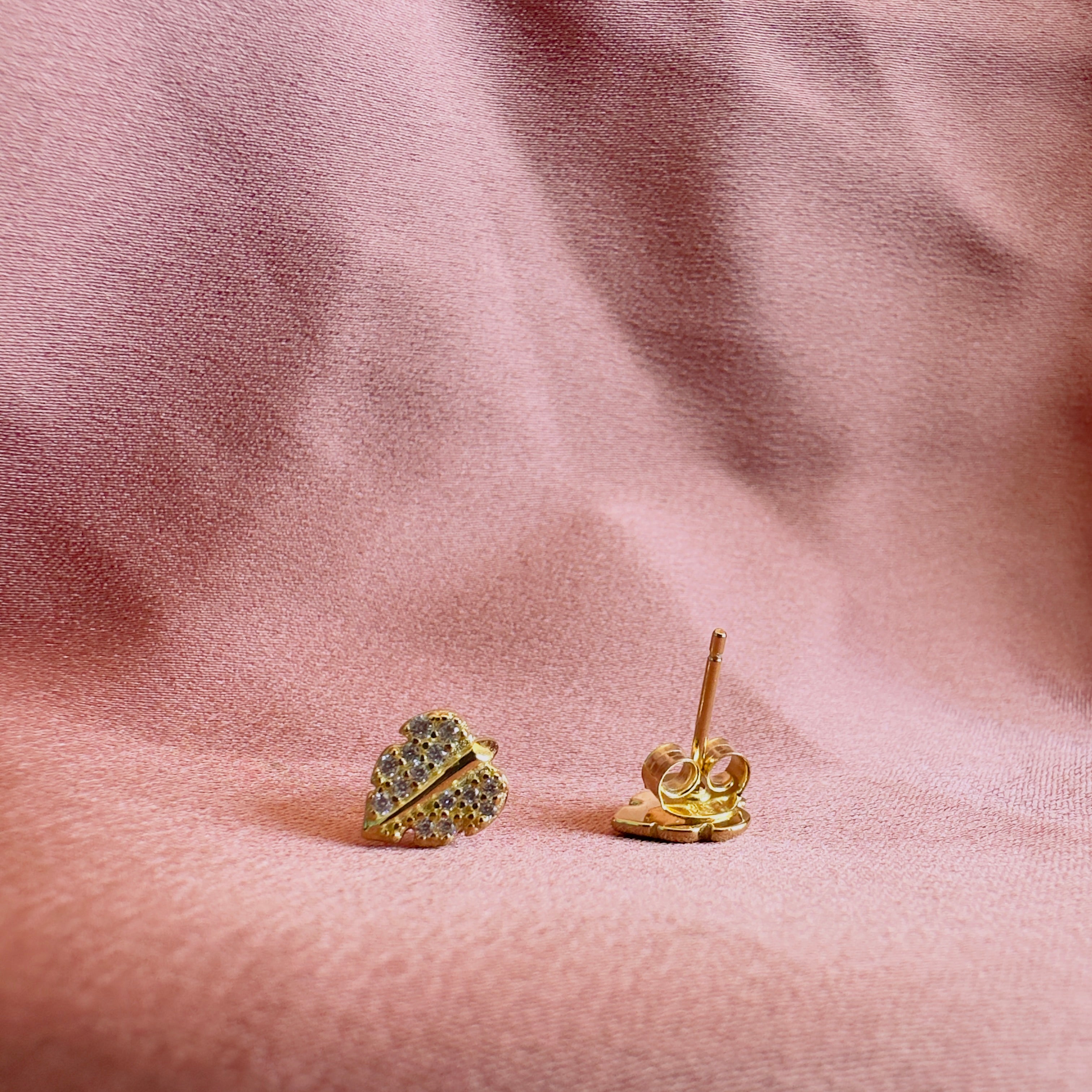 Jewelled Leaf Studs