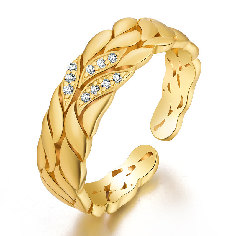 Studded Nettle Ring - Gold