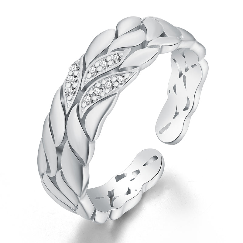 Studded Nettle Ring - Silver